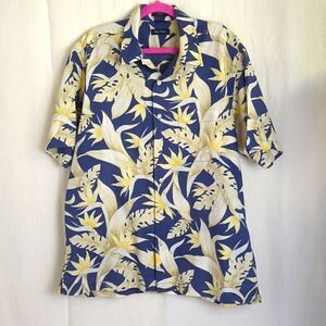 Nautica Hawaiian Print Shirt Sleeve Shirt Size L